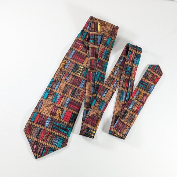 100% silk Eagles Wings Florida Christia Religious Library Neck tie made in Korea - Picture 3 of 8